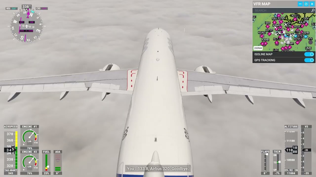 MSFS 2020 A320 from Atlanta to Chattanooga (IFR Practice 9070XT)