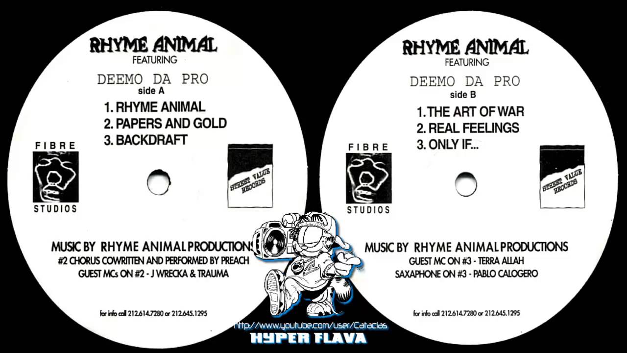 Rhyme Animal Featuring Deemo Da Pro ‎- Untitled (Full VLS) (199X)