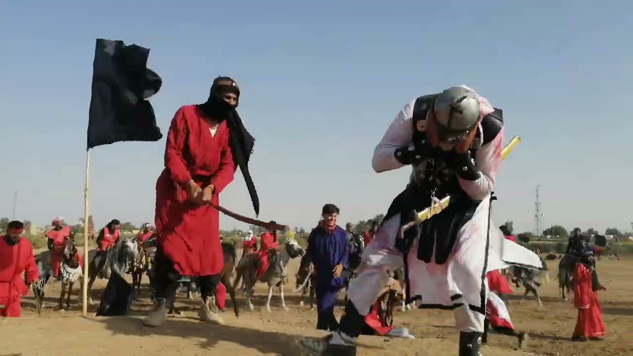 شبيه واقعة الطف الاليمة اليوم العاشر محرم الحرام 1445موكب اهالي ناحية شيخ سعد محافظة واسط