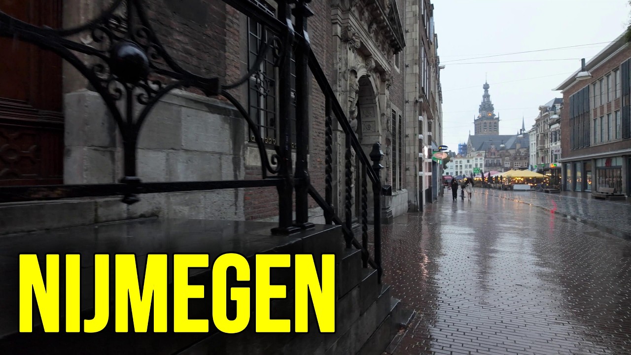 Rainy Saturday Market End 🌧️ | Nijmegen 4K 🇳🇱 | Relaxing Walking Tour