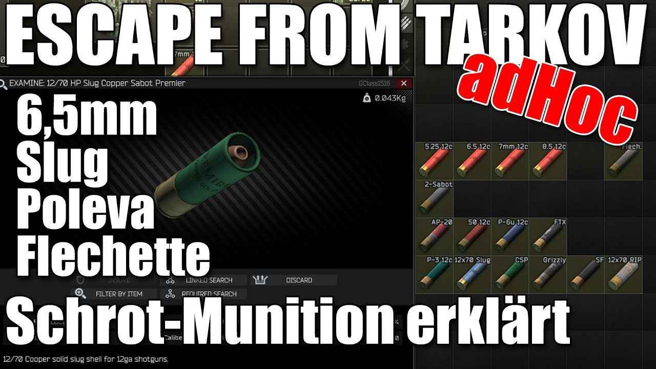 Schrot Munition adHoc erklärt in Escape from Tarkov 🌆