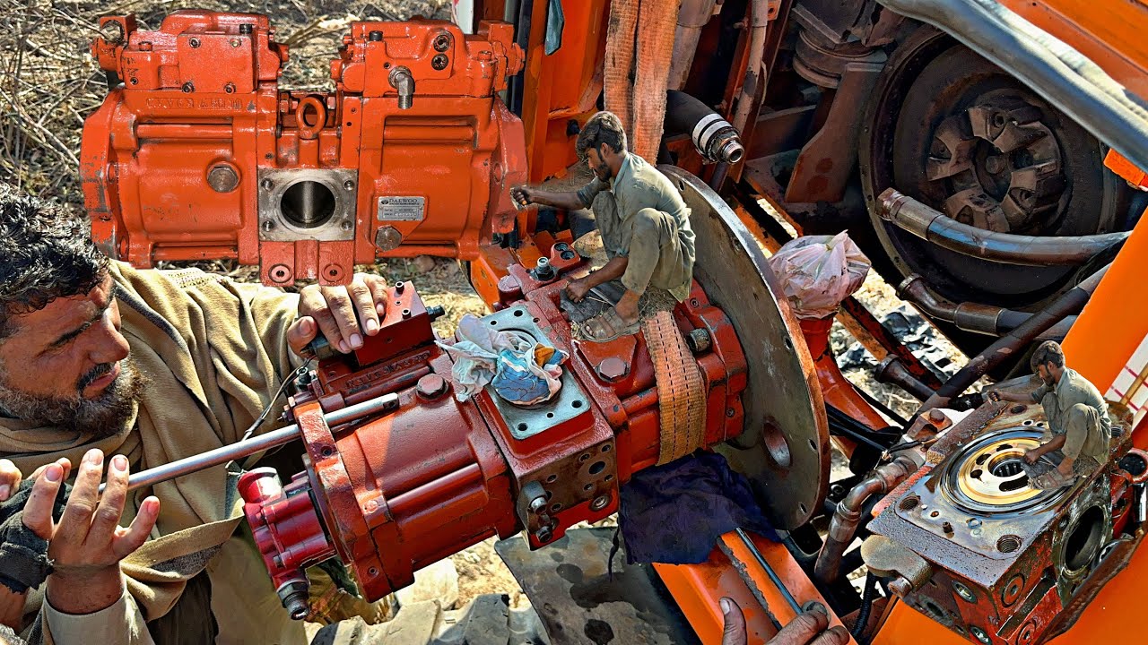 Restoration Daewoo Doosan Excavator Main Hydraulic Pump | Repairing Excavator Hydraulic Pump 