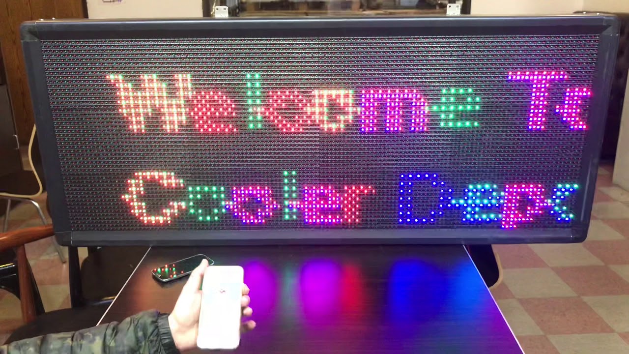 led sign scrolling edit Change program