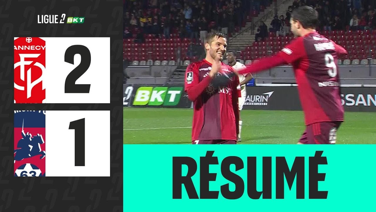 FC ANNECY - CLERMONT FOOT 63 (2-1) - 20&egrave;me journ&eacute;e - Ligue 2 BKT 25/26