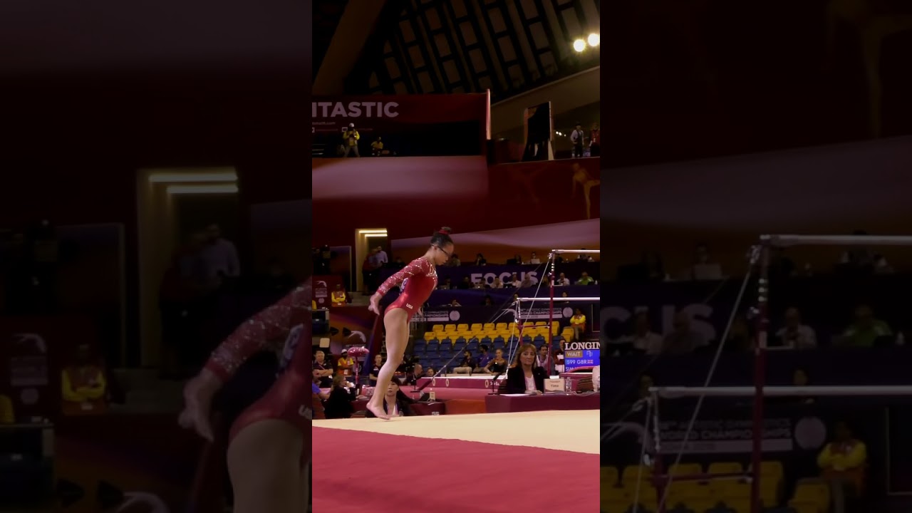 Morgan Hurd Slow Motion Floor Exercise Doha 2018 Artistic World Championships All Around Part 1 of 7