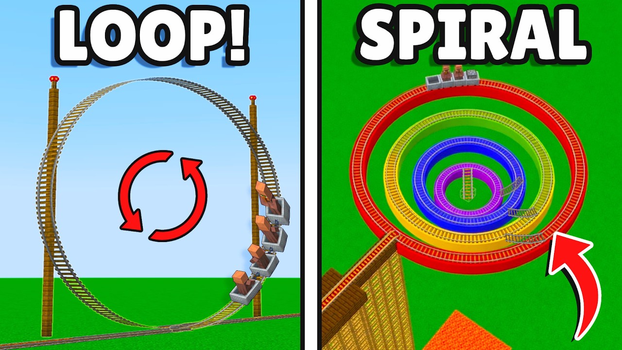 🎢WORLD’S EXTREME Working ROLLER COASTER in Minecraft!