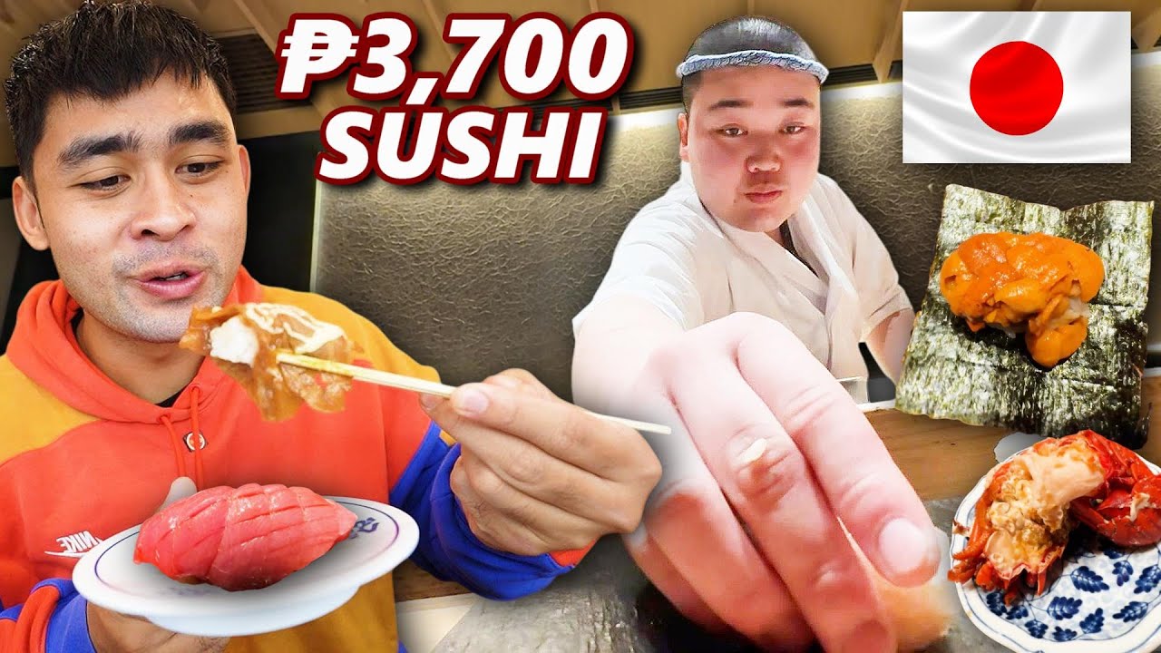 ₱60 vs. ₱3,700 Sushi in Japan🇯🇵 Ultimate Sushi Tour in Tokyo! (Cheap vs. Expensive)