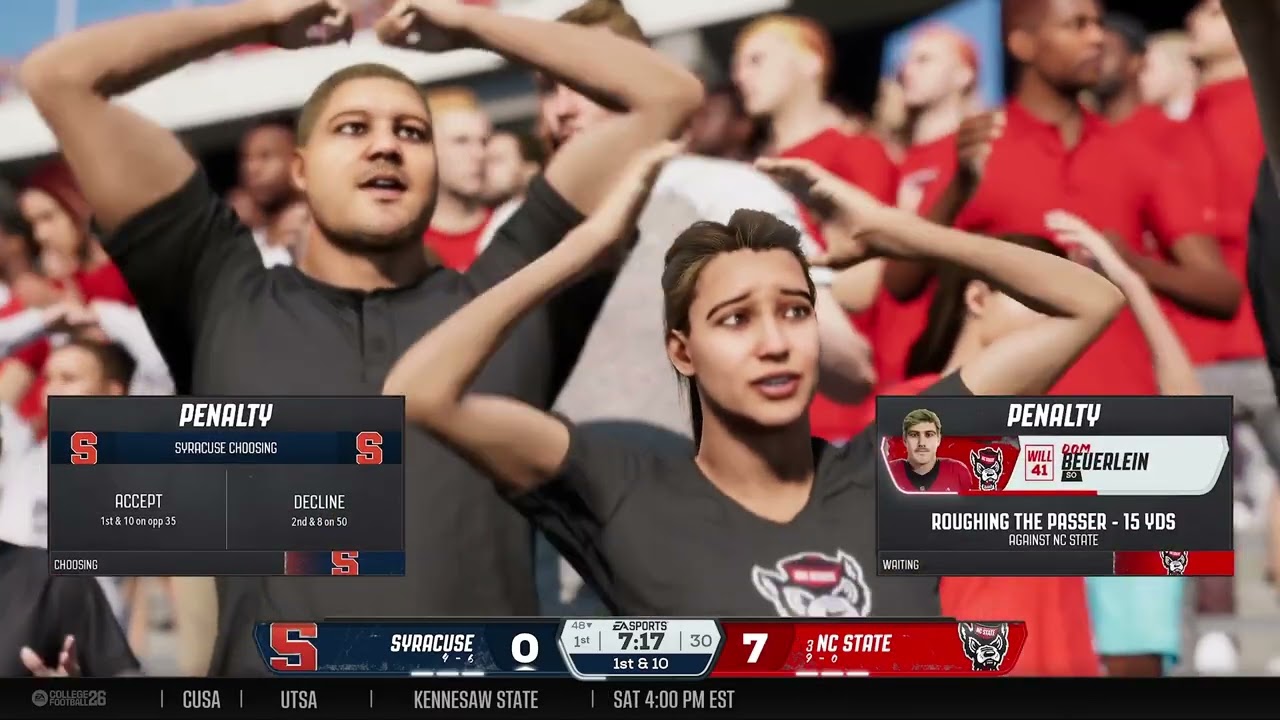 2045 Week 11: #3 NC State (9-0 [5-0]) vs Syracuse (4-6 [3-4])