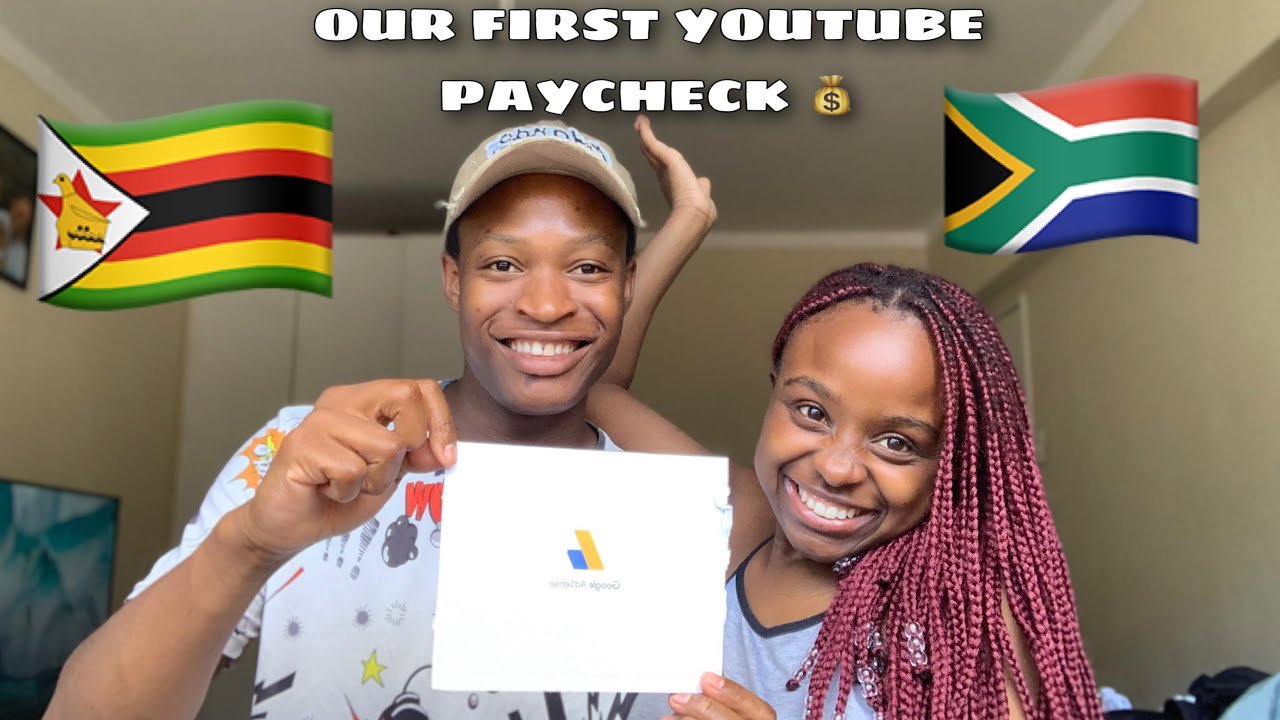 OUR FIRST YOUTUBE PAYMENT 🤑😭 #couple #southafrica #zimbabwe