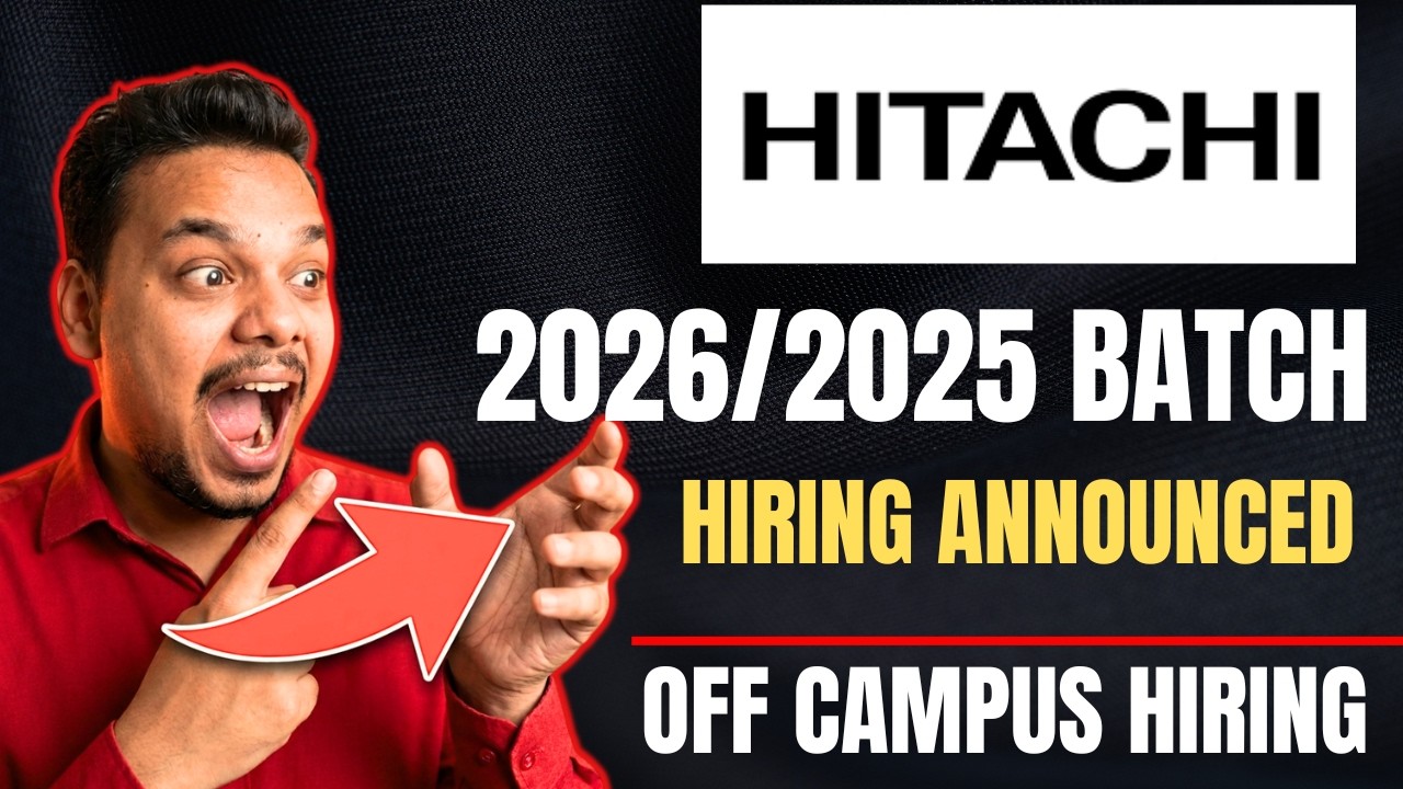 Hitachi Hiring 2026/2025 Batch | Off Campus Drive | Fresher Jobs | Biggest Hiring Announced