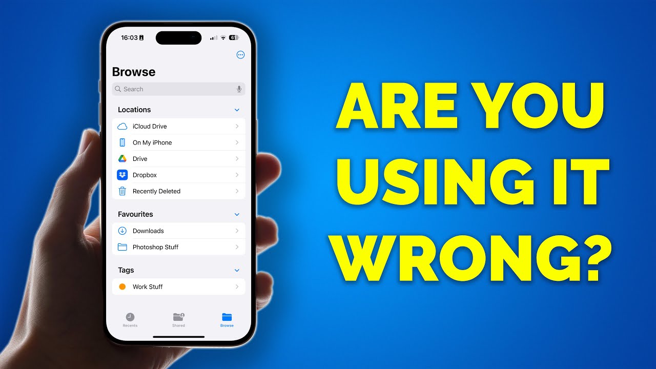 iPhone Files app is GREAT when you know how to use it! (full tutorial + iOS 18)