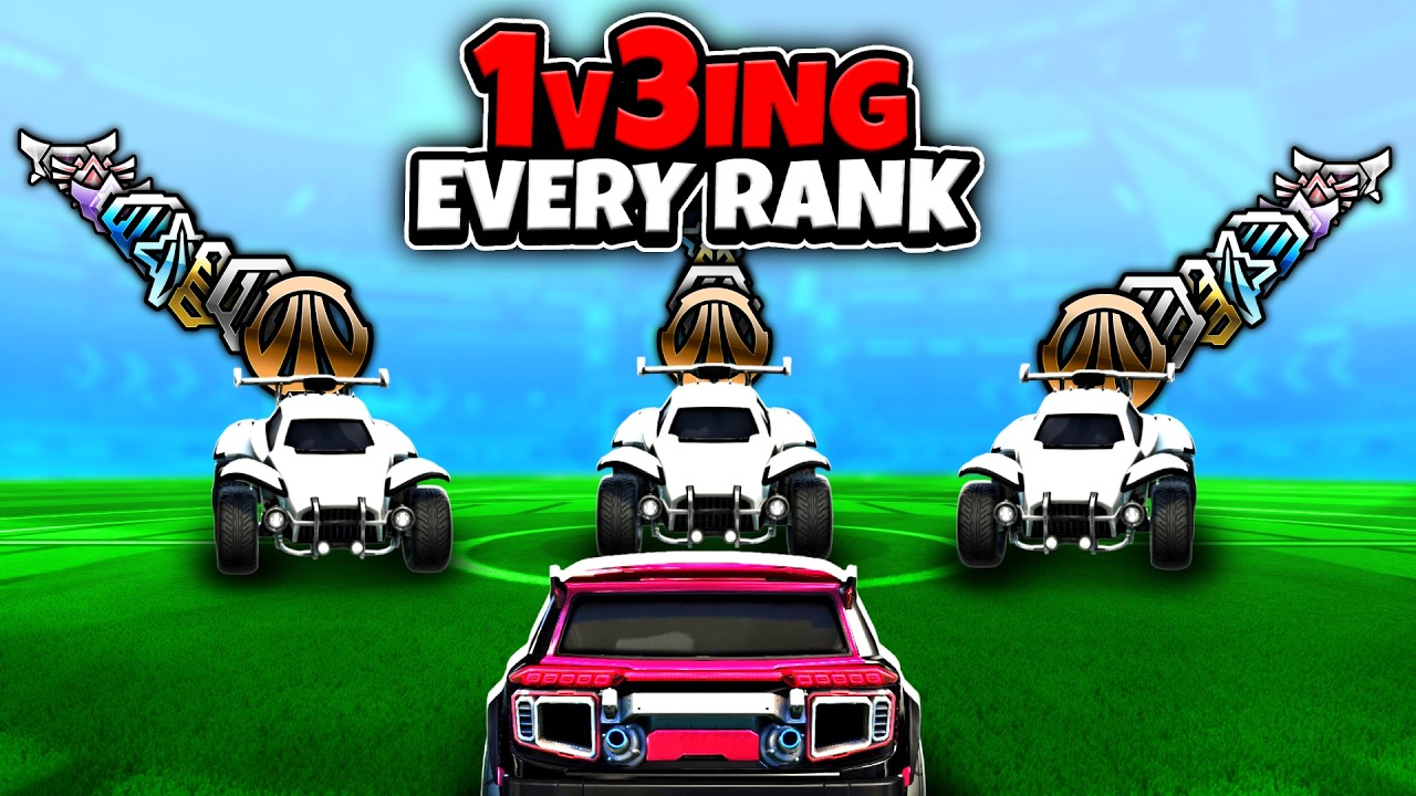 I Tried 1v3ing EVERY RANK In Rocket League (actually IMPOSSIBLE)