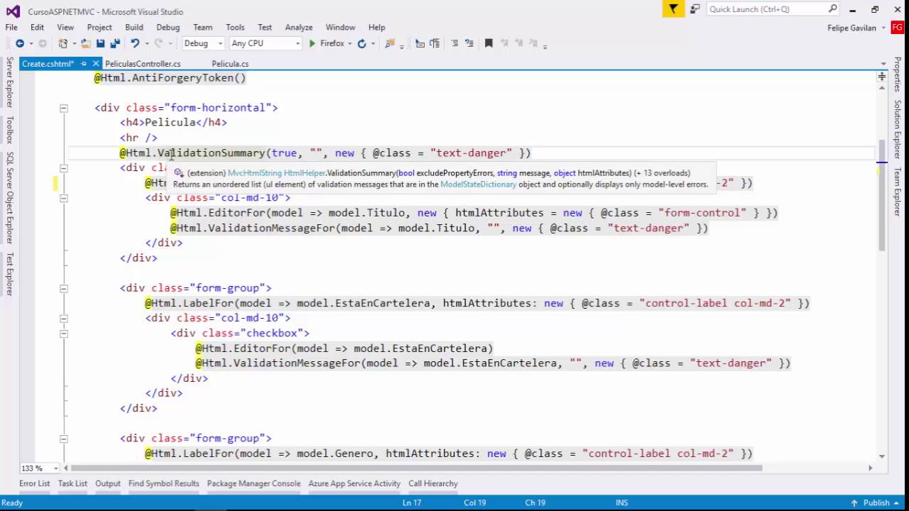 Analizando Scaffolding Create | Modelos | Programando en ASP.NET MVC 5