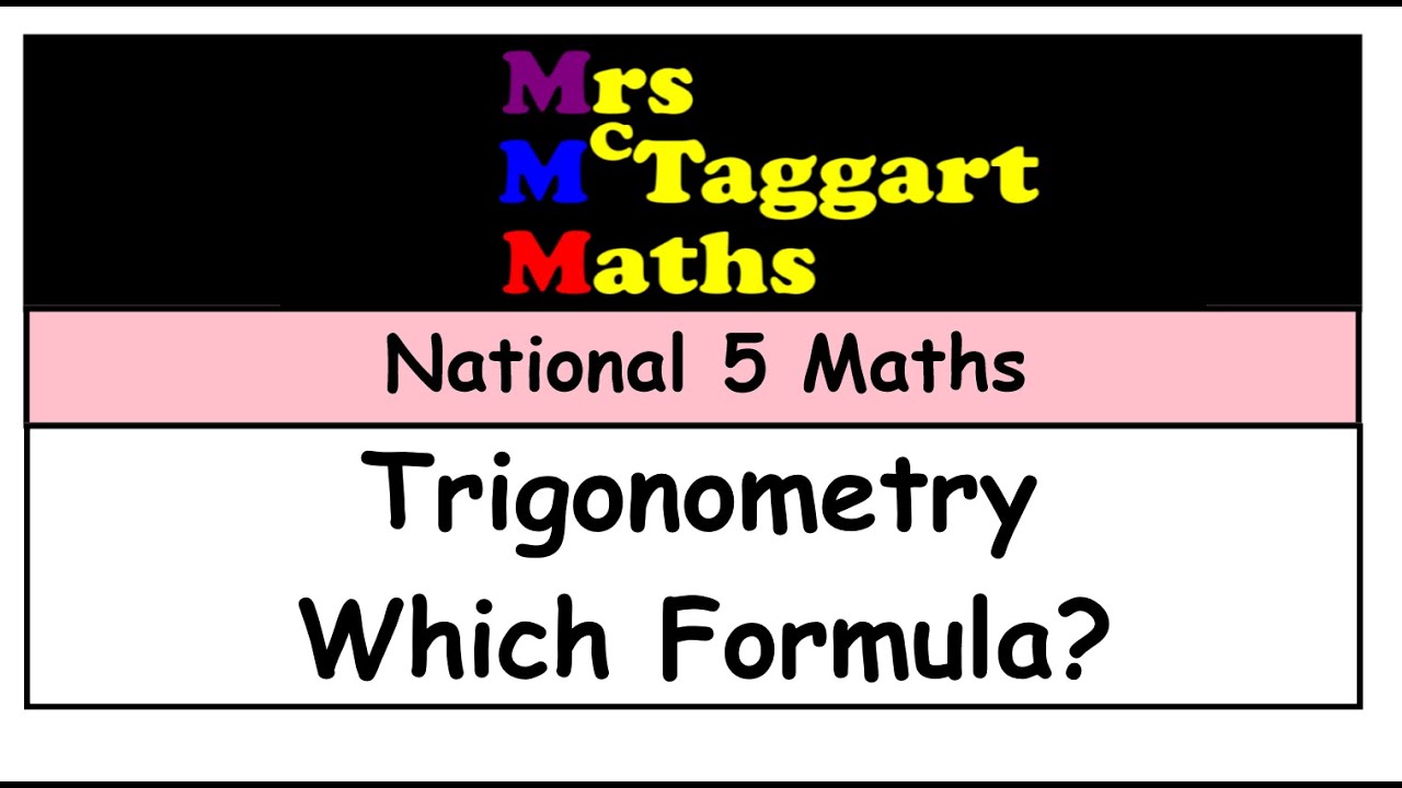 national 5 trigonometry which formula
