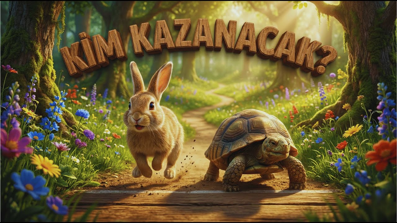 Tavşan ile Kaplumbağa 🐢🐰 | Klasik Çocuk Masalı | Sabır ve Azmin Önemi