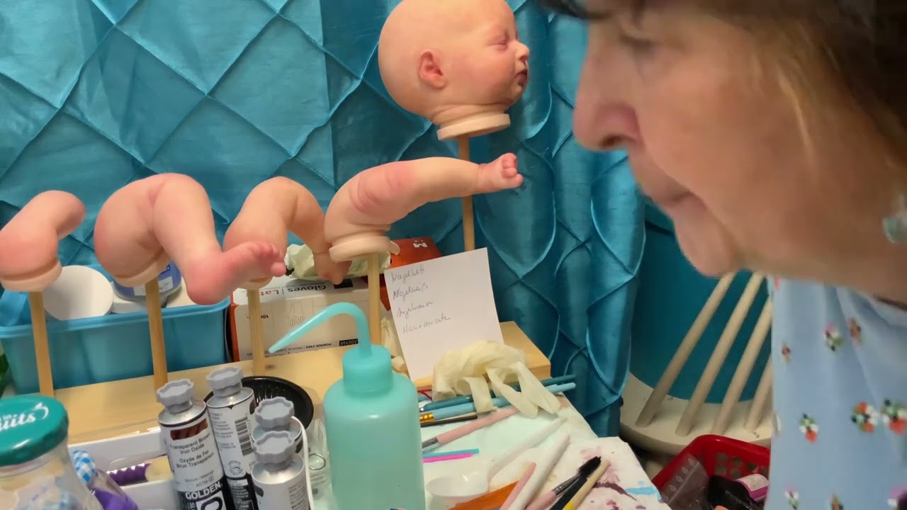 Rebornbaby Färbekurs Teil 4 a Acrylfarben 🥰♥️🥰