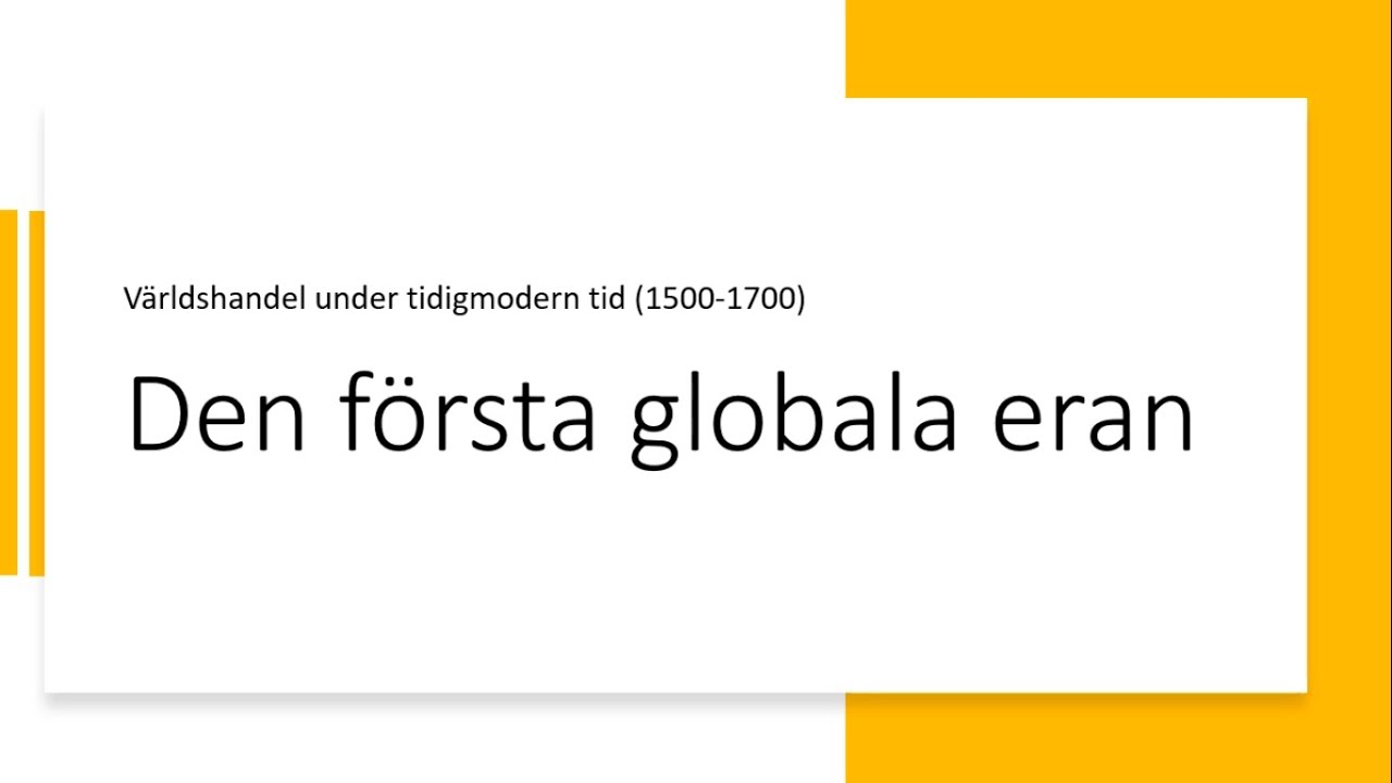 Handel under tidigmodern tid (1500-1700)