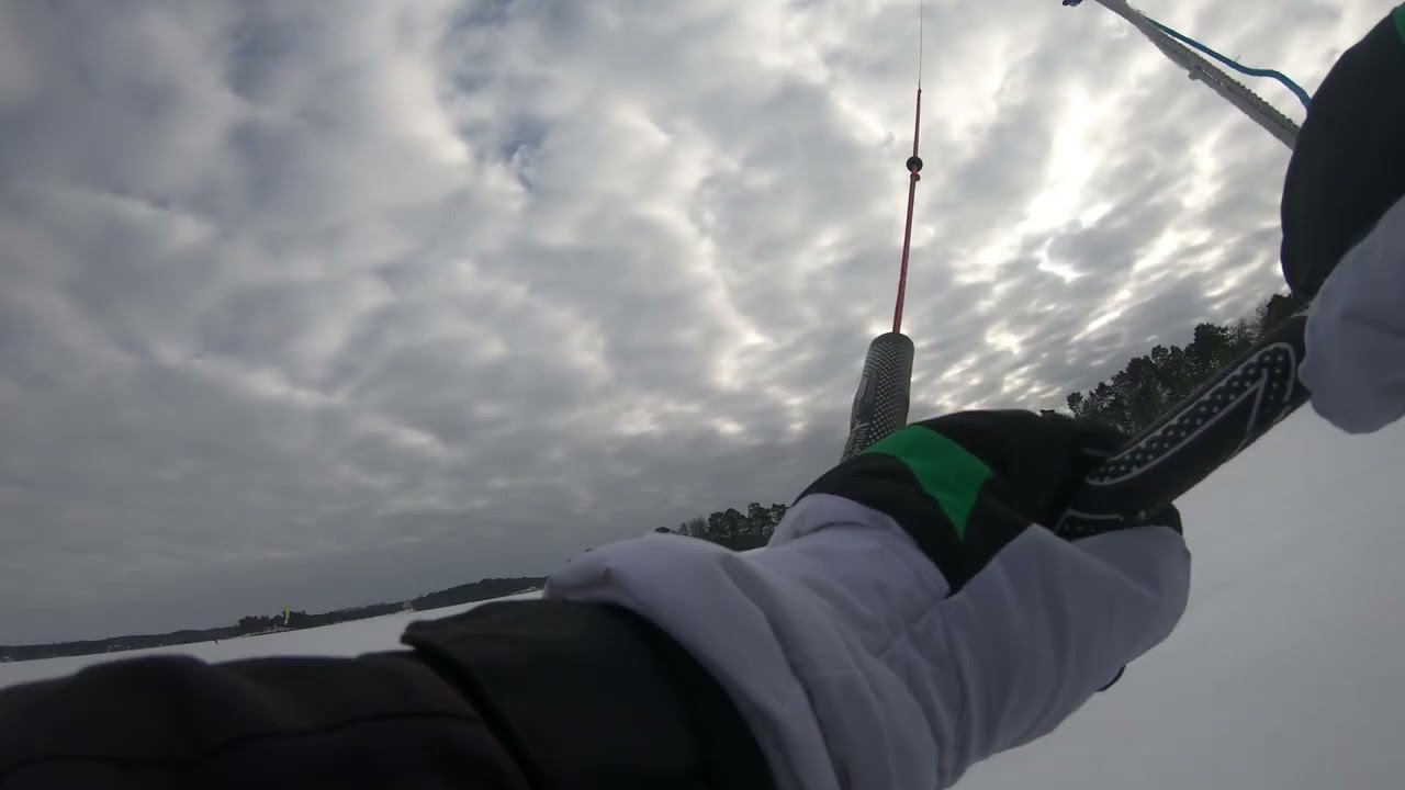Snowkiting Blacken Mälaren 13/2 2026 del 5.