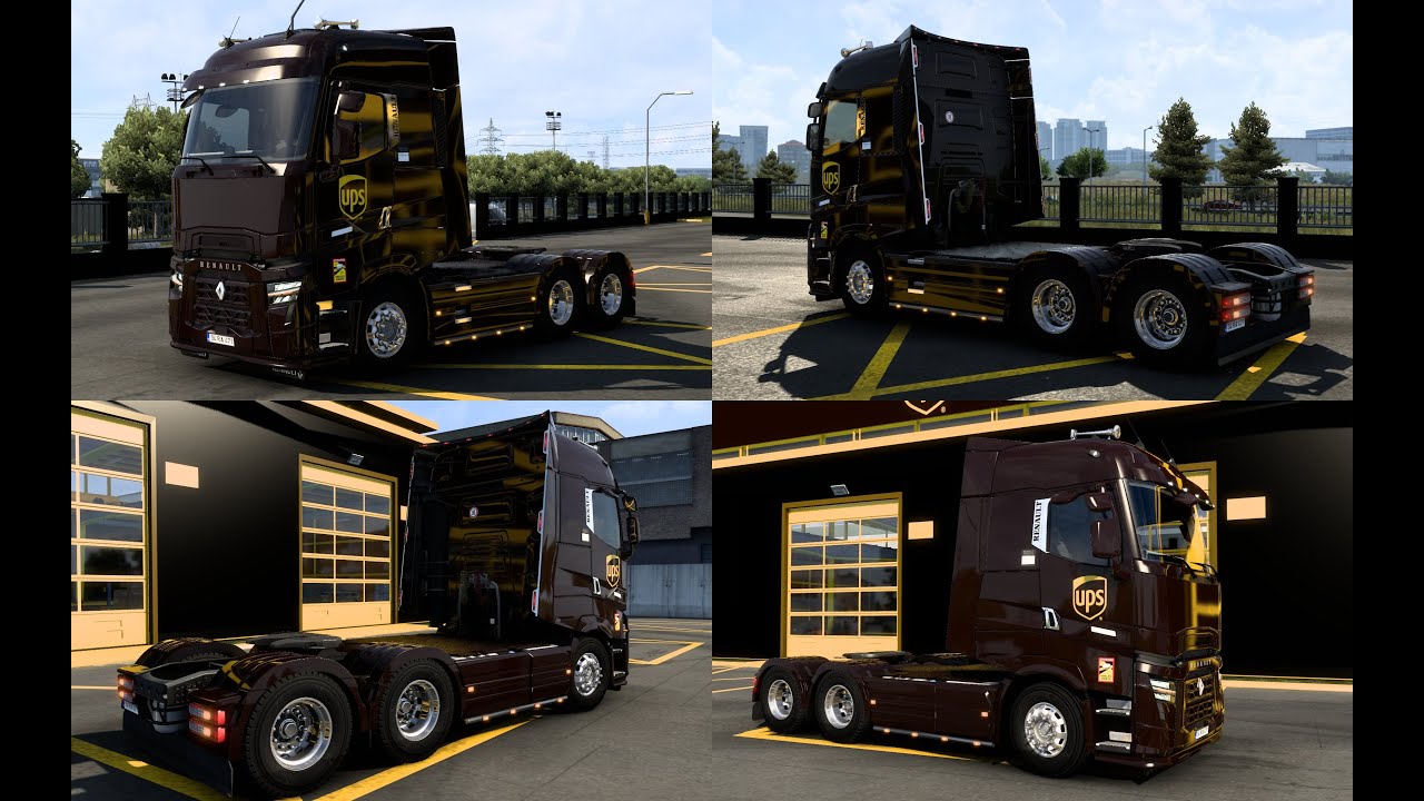 ETS2 1.46.2.11S 061/12/0936/2022 SKIN RENAULT RANGE T UPS BY RODONITCHO MODS 1.0 1.40 1.46