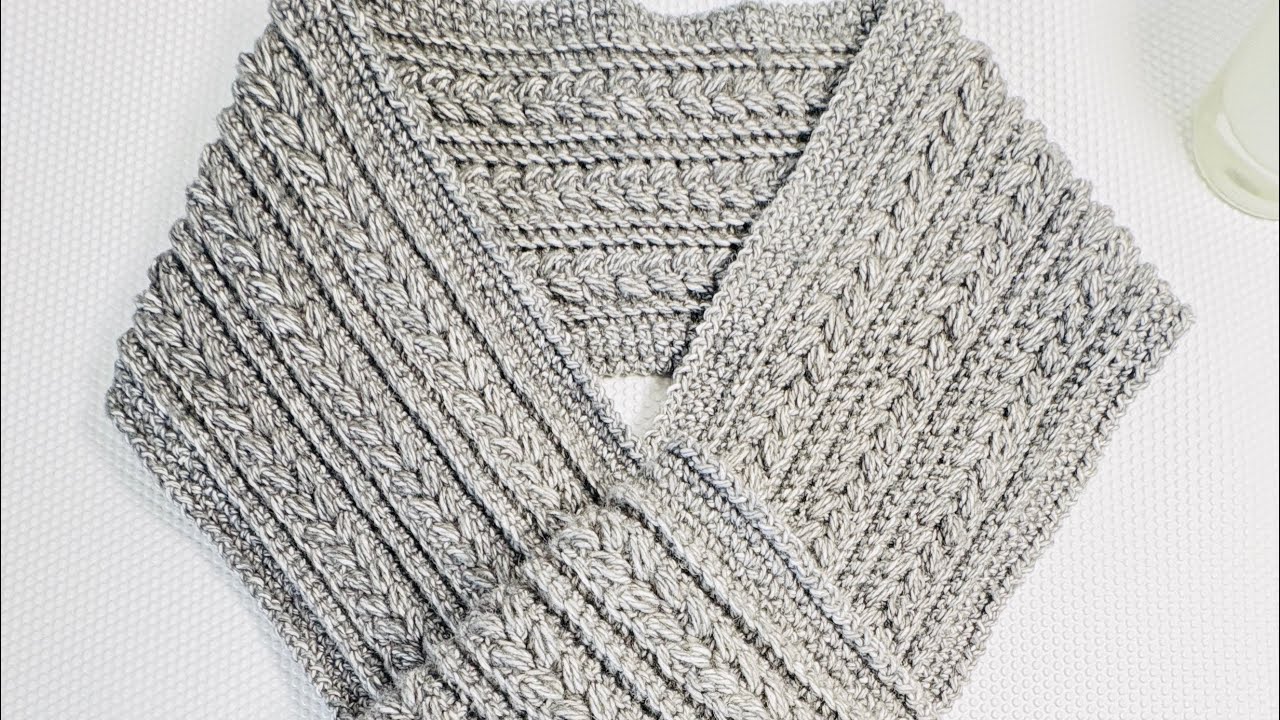How i crocheted this braided scarf 🧶 #crochet #tutorial #braided #scarf #begginerfriendly 