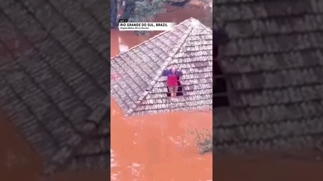 Extreme Flooding in Brazil: Rescues from Rooftops