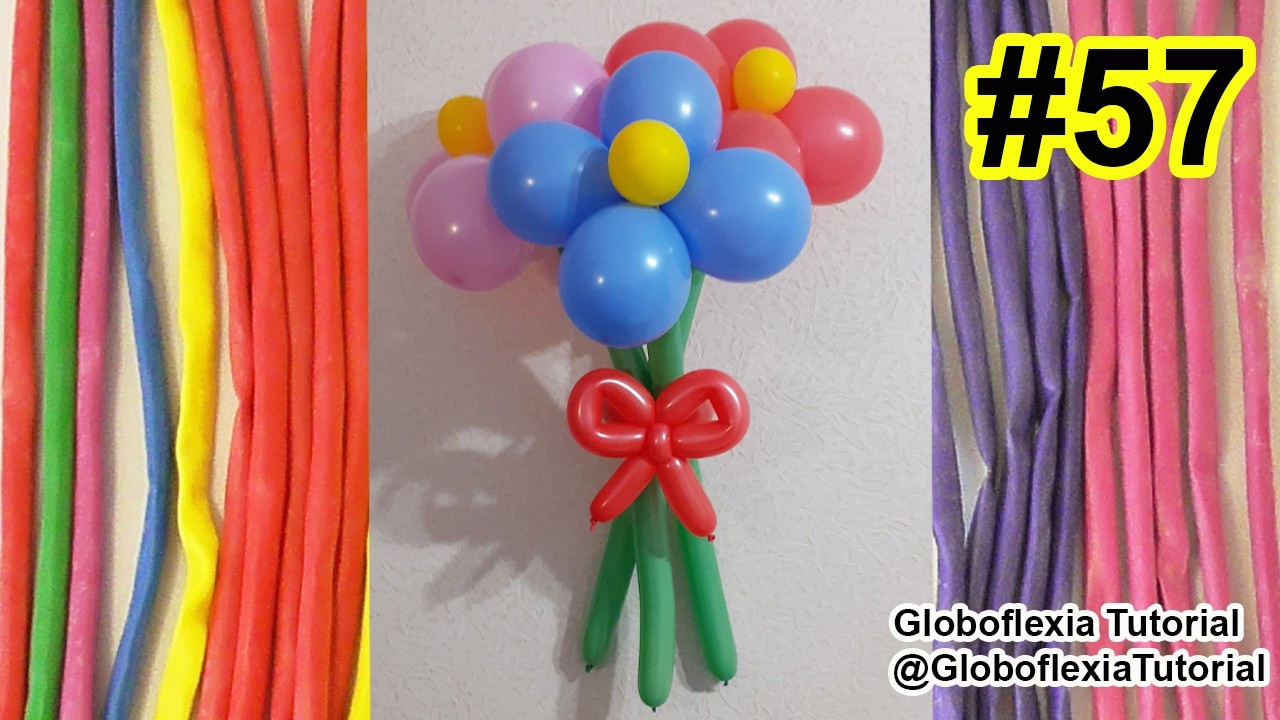 Ramo de flores con globos - Globoflexia
