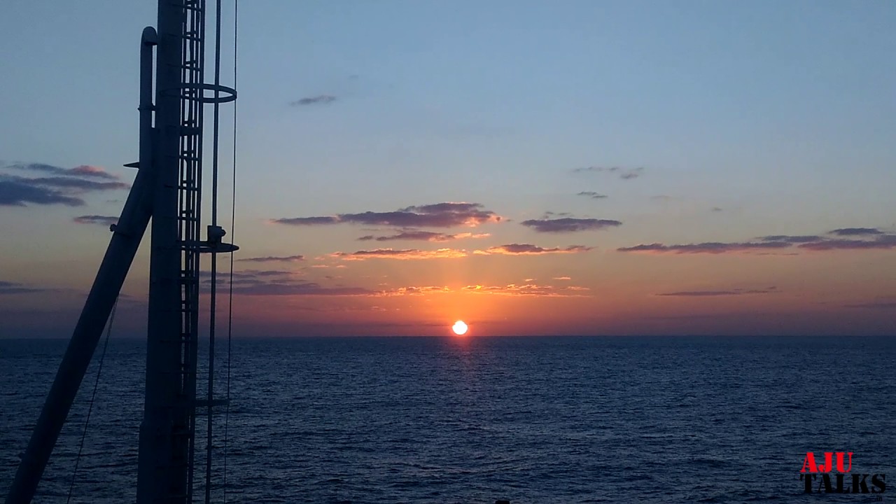 A beautiful sunrise in Ocean | Captured from ship | Sun rise in Bay of Bengal, India