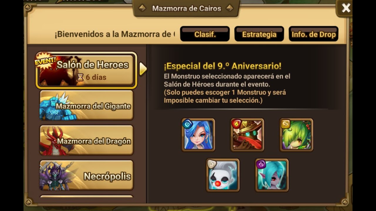HALL OF HEROES ANIVERSARIO 2023 ¿A QUIEN DEBO ELEGIR? #summonerswar #com2us
