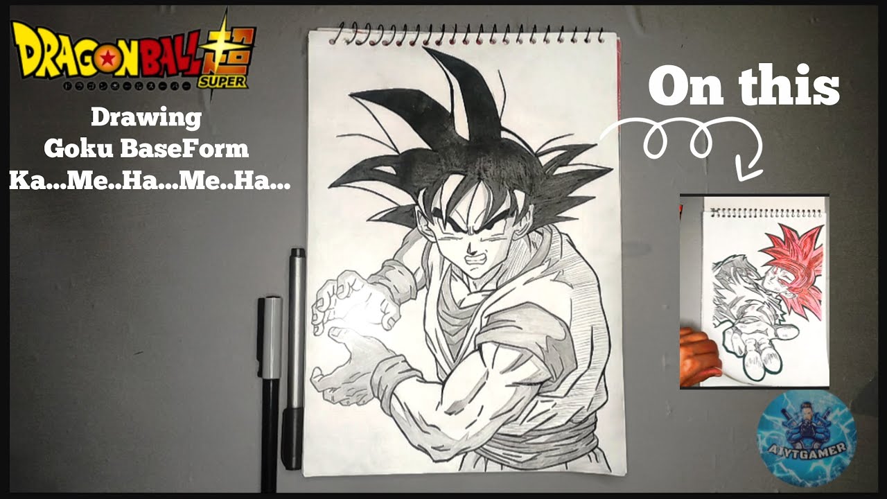 How to draw(⁠ノ⁠^⁠_⁠^⁠)⁠ノGoku BaseForm | Tutorial | #dragonballsuper #goku #drawing #tutorial 