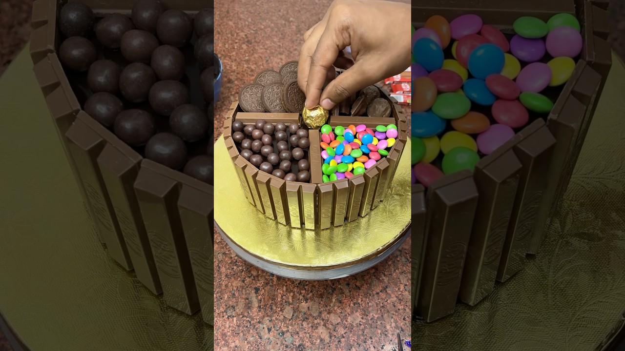 Kitkat chocolate cake decorating ideas #shortsfeed #shorts #trending #kitkatcake #kitkat #chocolate