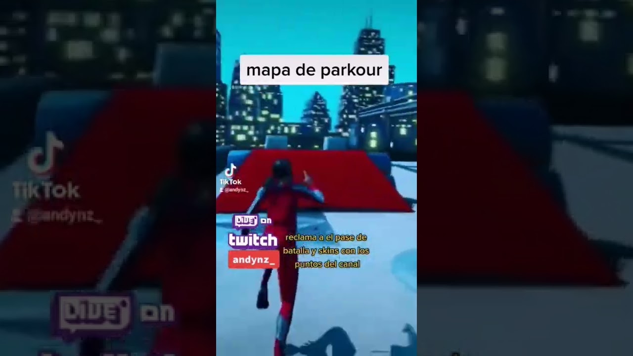 mapa de parkour en fortnite creativo con c&oacute;digo de isla #fortnite #andynz_