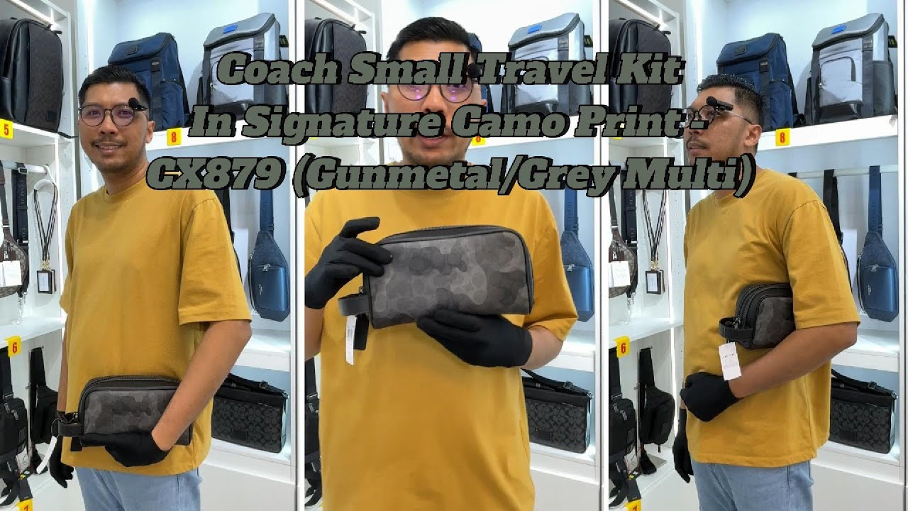 MG Review: Coach Small Travel Kit In Signature Camo Print - CX879 (Gunmetal/Grey Multi)