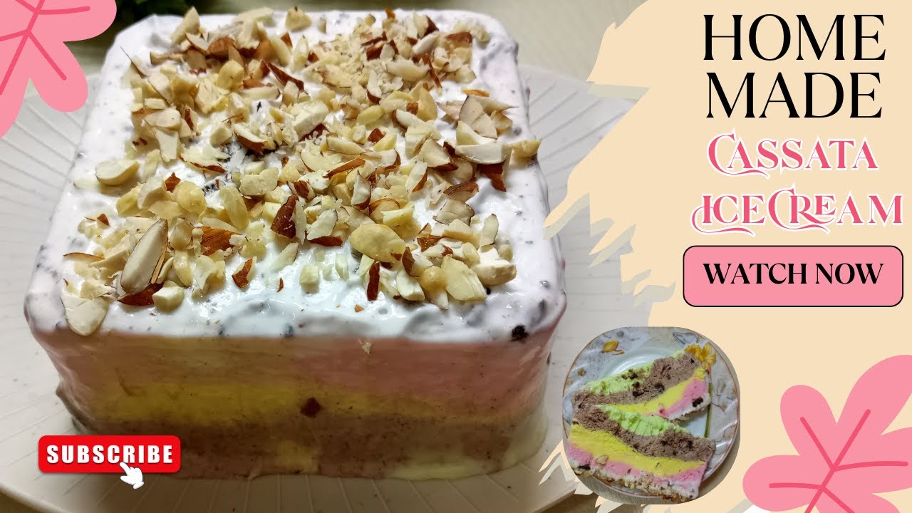 Cassata Ice Cream Recipe | Rainbow Ice Cream | Summer's Special | Manjusha's Kitchen