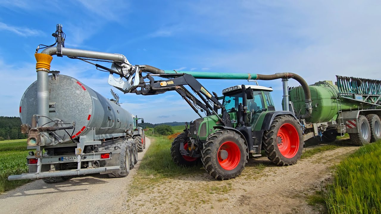 Fendt 820 TMS Spezialumbau + Schmalbereifung m. Streu-Mix beim Mais düngen 2024 & Favorit 824 Turbo!