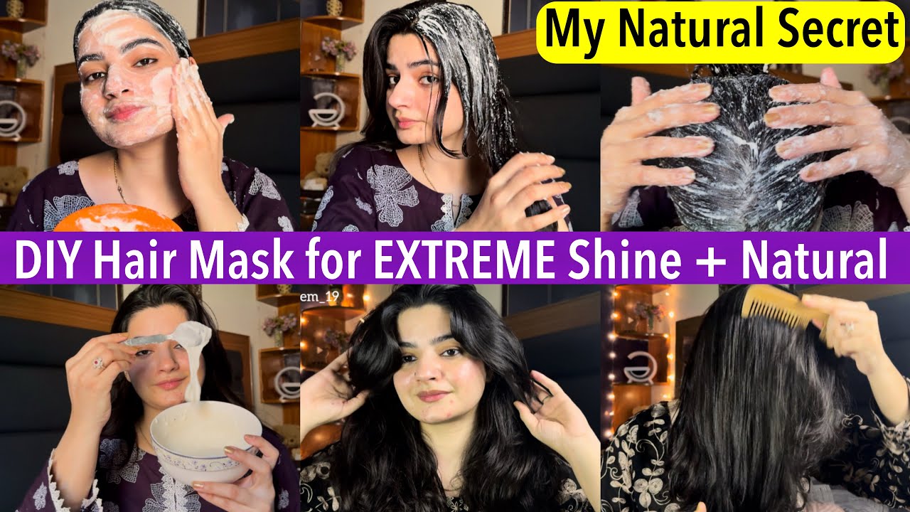 DIY Hair Mask for EXTREME Shine + Natural & Easy 100% Results My Natural Secret 🤫