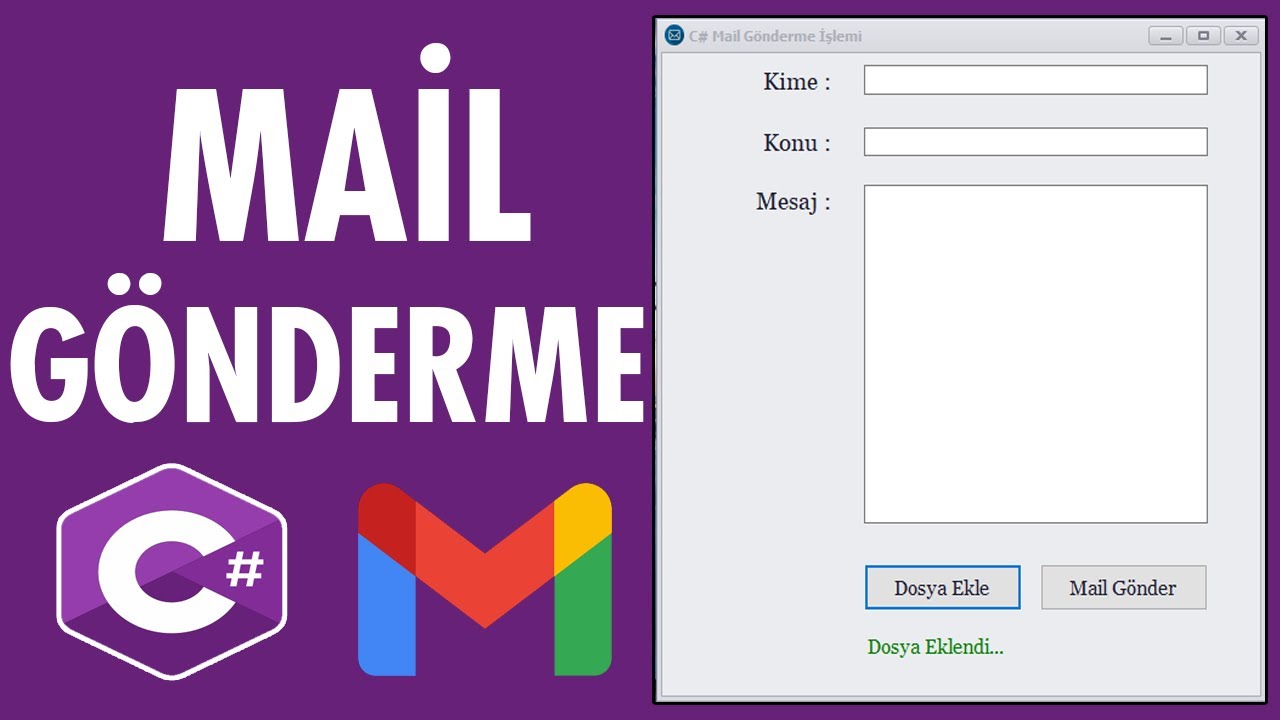 C#  Mail Göndermek