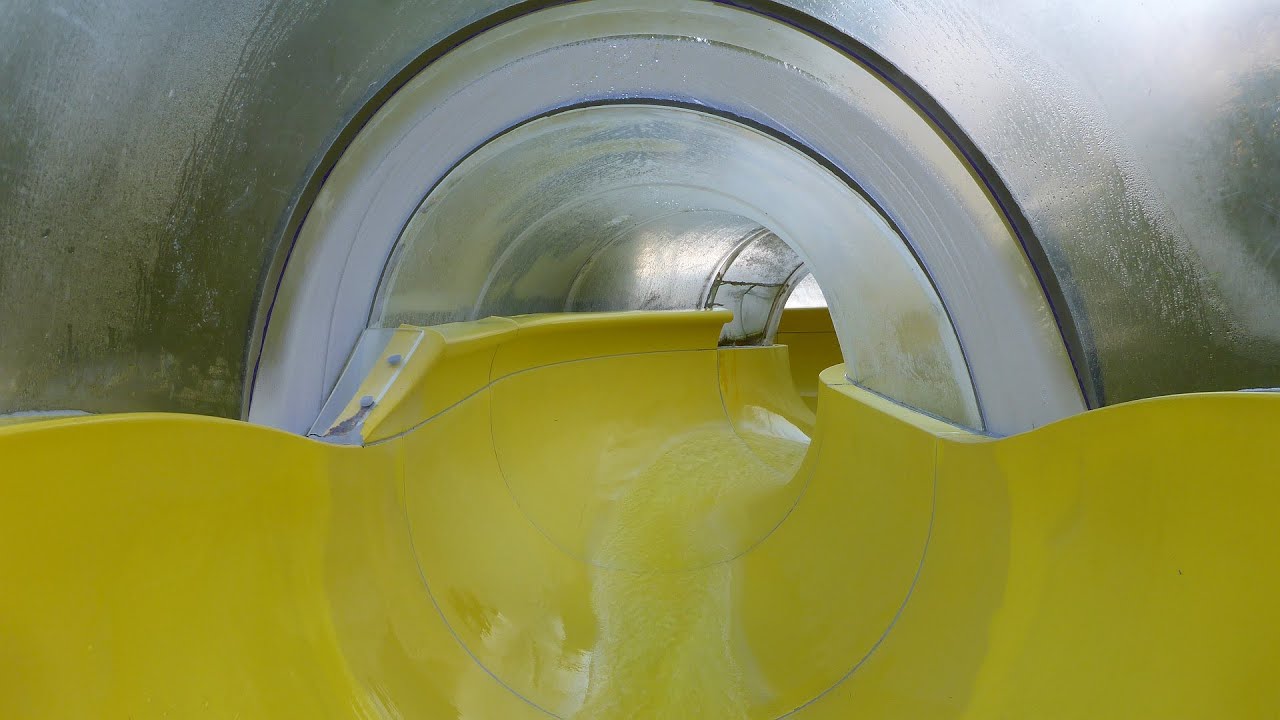 Tunnelrutsche :: gelbe Riesenrutsche | Familienbad De B&uuml;tt H&uuml;rth