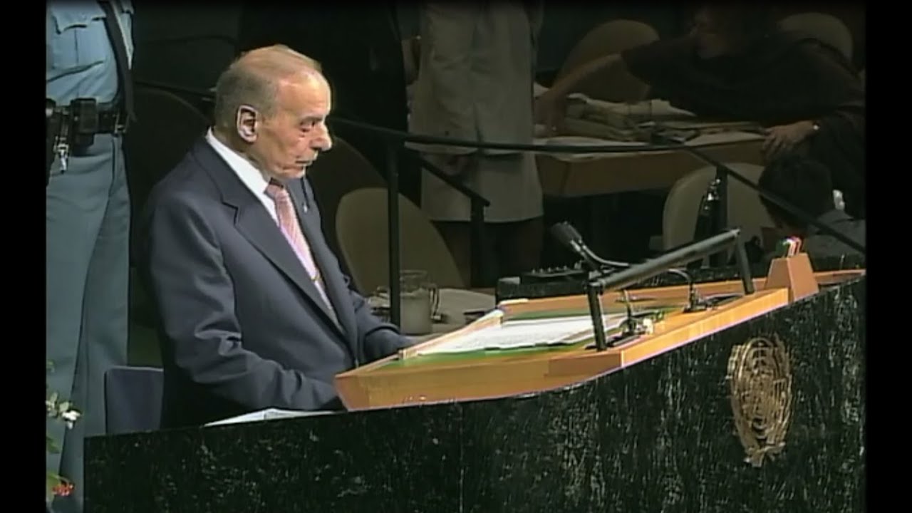 Speech by Heydar Aliyev at the 55th session of the UN General Assembly. 07.09.2000