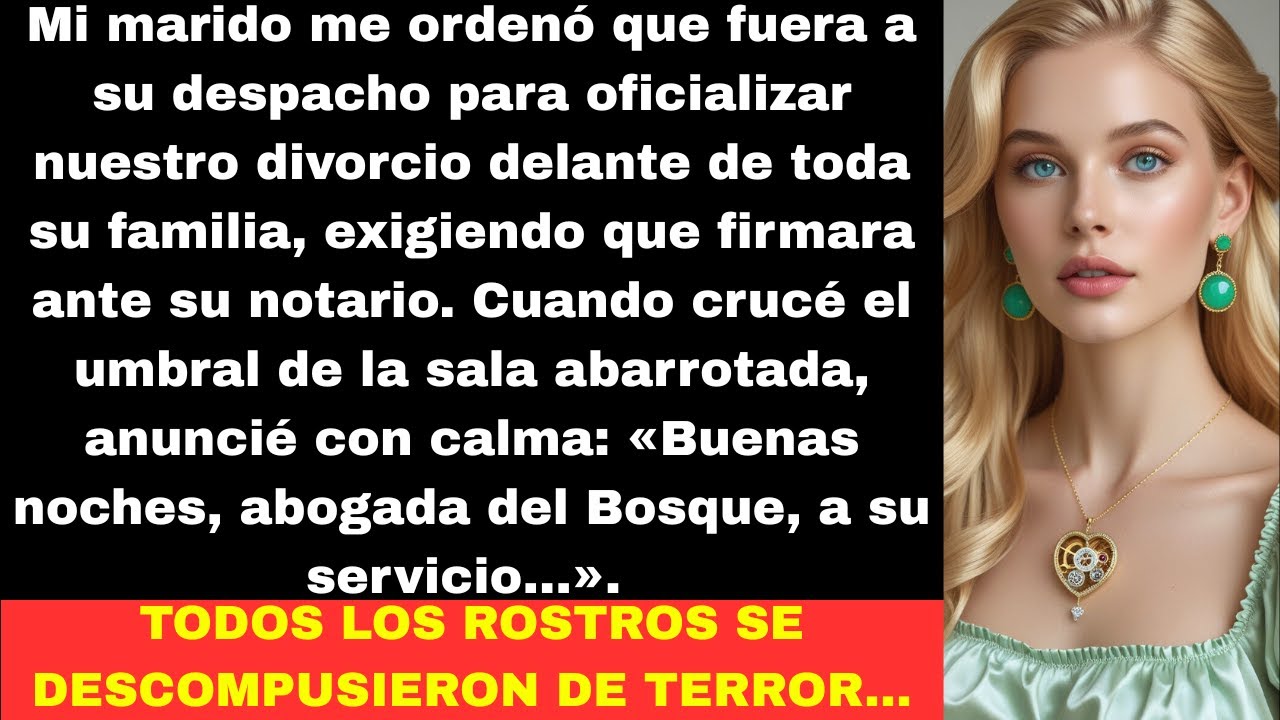 Mi marido me ordenó que fuera a su despacho para oficializar nuestro divorcio delante de toda su...