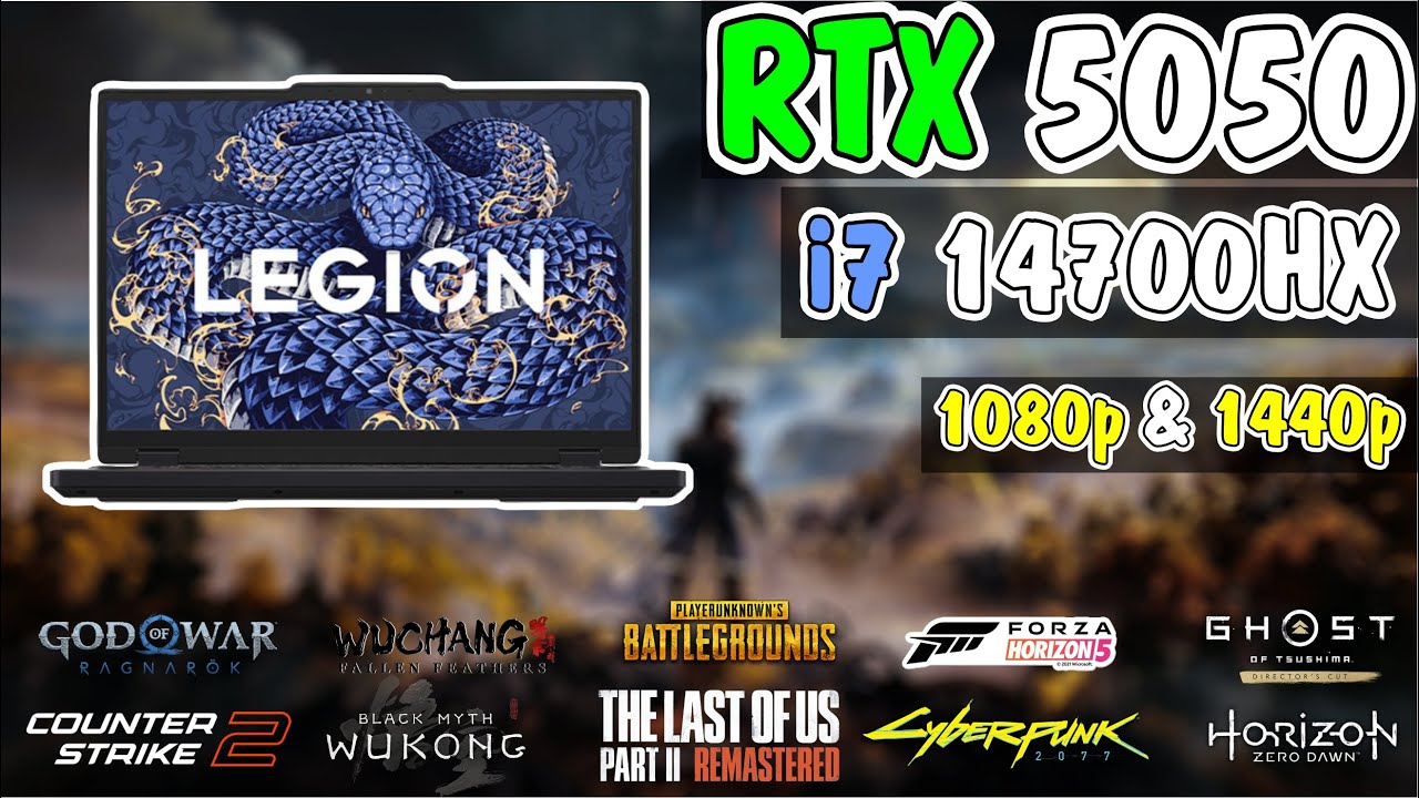 Lenovo Legion 5 (i7-14700HX + RTX 5050) | AAA Game Test 🎮 FPS at 1440p and 1080p!
