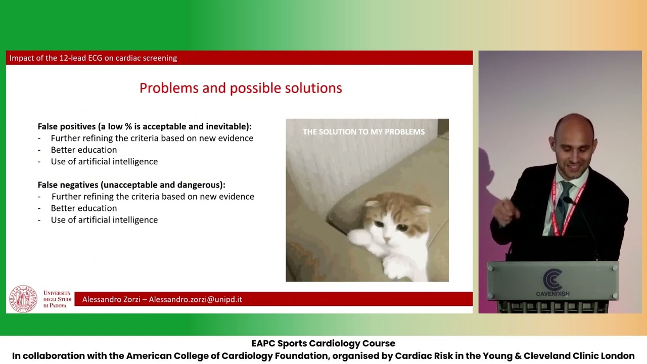 Impact of the 12 lead ECG in cardiac screening - A Zorzi