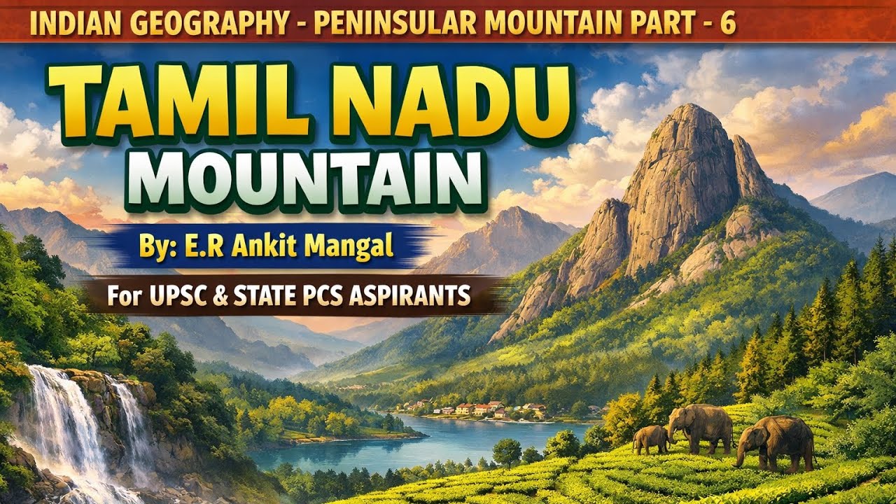 Indian Geography | Peninsular Mountain Part – 6 | Tamil Nadu Mountains | UPSC & State PCS