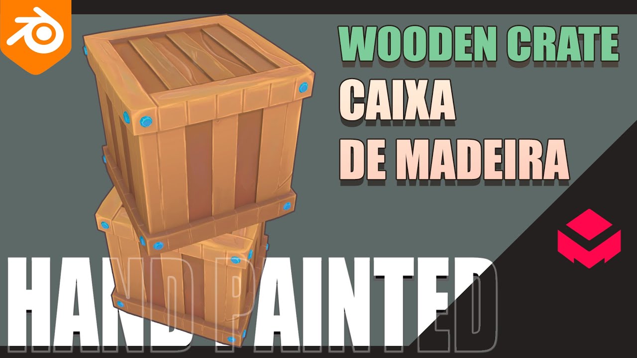 Textura Estilizada | Caixa de Madeira | Props Blender 3d