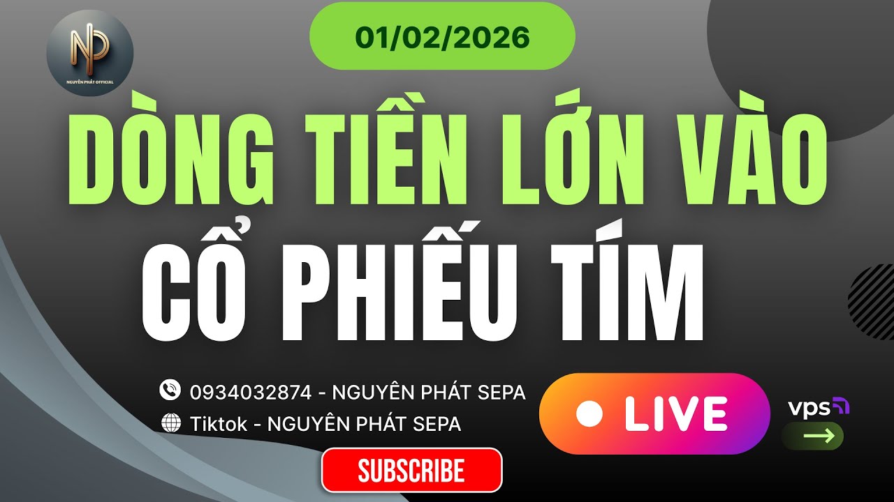 DÒNG TIỀN LỚN VÀO - NHÓM CỔ PHIẾU TÍM | THỊ TRƯỜNG NGÀY 01/02/2026| CHỨNG KHOÁN HÔM NAY