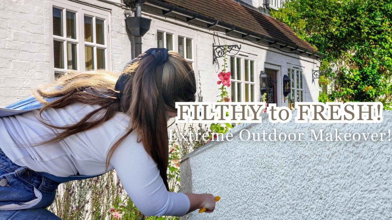 ✨ Extreme Outdoor Cottage Makeover! From FILTHY to Fresh – Satisfying Transformation ✨