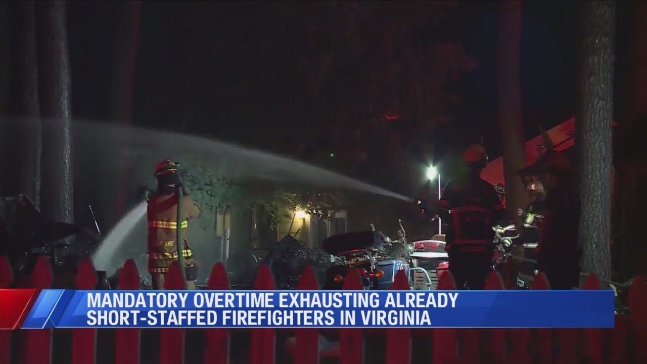 Mandatory overtime exhausting already short-staffed firefighters in Virginia