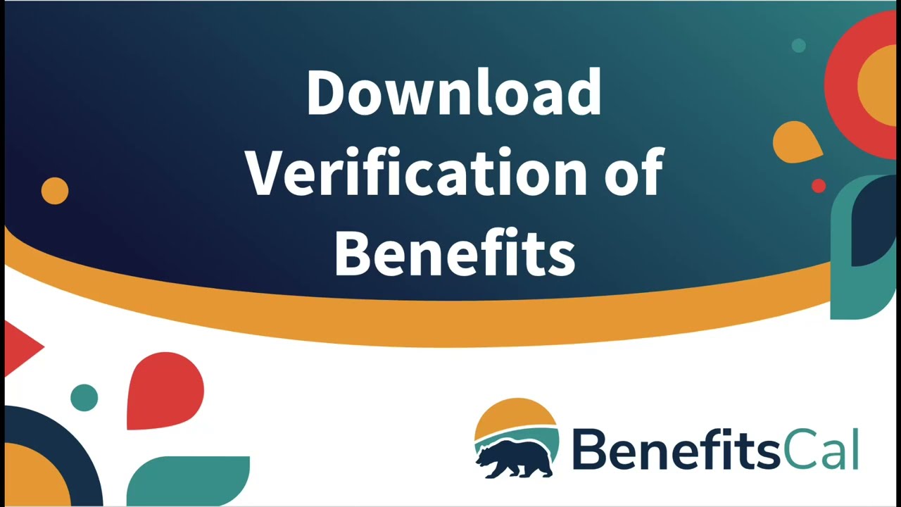 BenefitsCal: How to download your Verification of Benefits