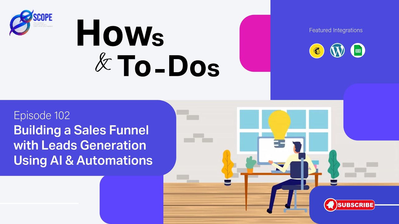 OneScope Hows & ToDos: Ep.102. Building a Sales Funnels with Leads Generation Using AI & Automations