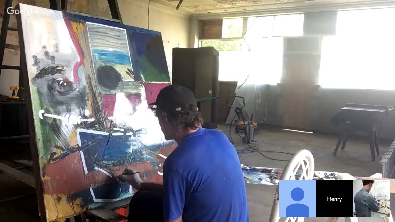 Sunday Painting with Henry and Hamilton