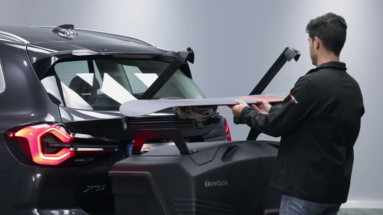 Sicher Ski & Snowboard transportieren mit TowBox V5 + TowSki für Wintersport und Skiurlaub | Rameder